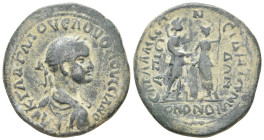 PISIDIA, Sagalassus. Volusian, 251-253 AD. AE. Homonoia with Side.
Obv: ΑΥ Κ ΓΑ Α ΓΑΛ ΟΥƐΛ ΟΥΟΛΟΥϹϹΙΑΝΟ.
Laureate, draped and cuirassed bust of Volu...