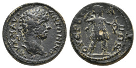 PISIDIA, Verbe. Caracalla, 198-217 AD. AE.
Obv: AY K M AY ANTΩNINOC.
Laureate head of Caracalla, right.
Rev: OVЄPBIANΩN.
Artemis standing right, h...