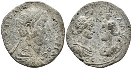 CILICIA, Seleucia ad Calycadnum. Valerian I, 253-260 AD. AE.
Obv: [AVT] K ΠO ΛIK O[YAΛ]EΡIANOC.
Radiate, draped, and cuirassed bust of Valerian, rig...