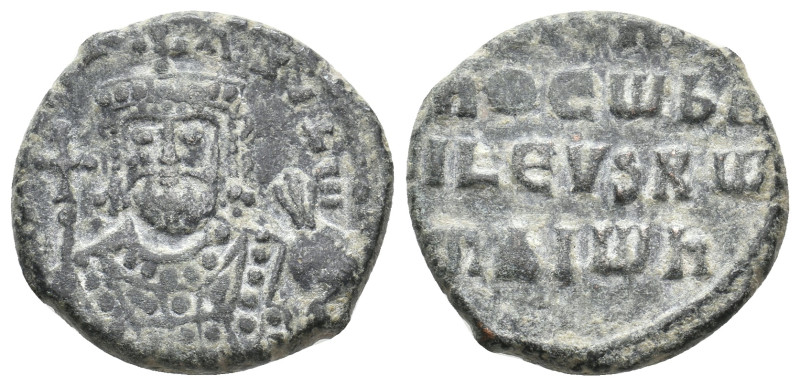 NICEPHORUS II PHOCAS, 963-969 AD. AE, Follis. Constantinople.
Obv: [nICIFR] bAS...
