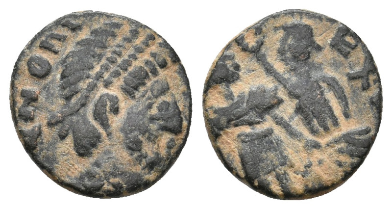 UNCERTAIN GERMANIC TRIBES, Pseudo-Imperial coinage. 5th-6th centuries. AE, Nummu...