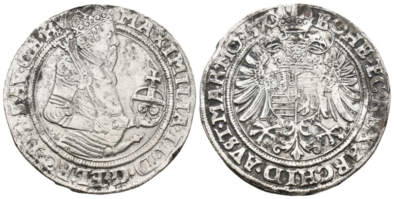 Austria, Habsburger. Holy Roman Emperor, MAXIMILIAN II, 1564-1576 AD. AR, Gulden...