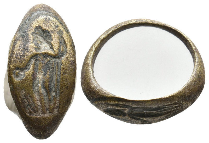 ANCIENT ROMAN BRONZE RING (1ST-5TH CENTURY AD.)
Jupiter
Condition : See pictur...