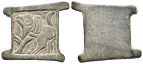ANCIENT BYZANTINE BRONZE BELT BUCKLE. (11TH – 14TH century A.D)
Condition : See picture. No return
Weight : 6.83 g
Diameter : 32 mm
