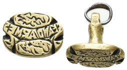 ISLAMIC BRASS STAMP SEAL (1850-1920)
Condition : See picture. No return
Weight : 6.88 g
Diameter : 17 mm
