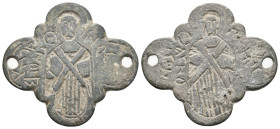 ANCIENT BYZANTINE BRONZE AMULET (CIRCA 11TH-13TH AD)
Condition : See picture. No return.
Weight : 8.94 g
Diameter : 36.50 mm.