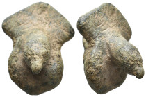 ANCIENT ROMAN BRONZE PHALLUS APPLIQUE (1ST-4TH CENTURY AD)
Condition : See picture. No return.
Weight : 21.83 g
Diameter: 32.15 mm