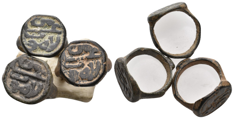 3 ANCIENT ISLAMIC RING LOT
Condition : See picture. No return