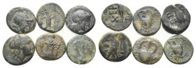 6 GREEK BRONZE COIN LOT
See Picture. No return.