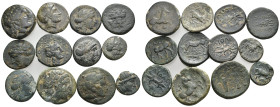 12 GREEK BRONZE COIN LOT
See Picture. No return.