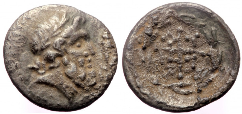 Achaia, Pallantion, early 1st century BC, AR triobol (hemidrachm) of Achaian Lea...