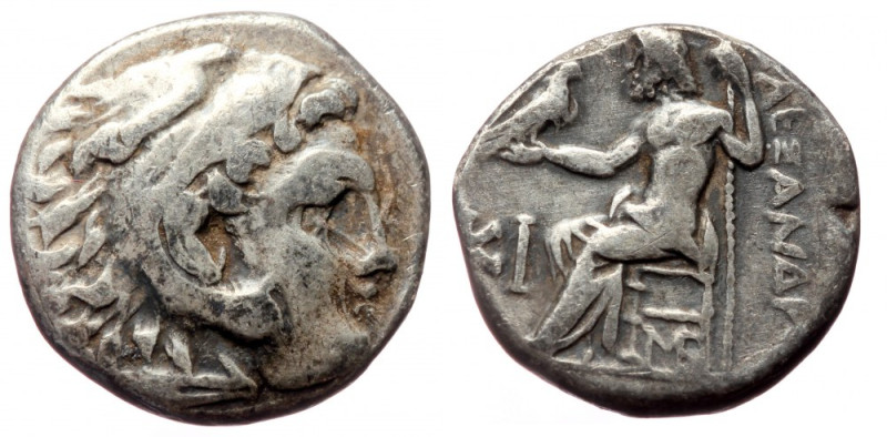 Kings of Macedon, Alexander III 'the Great' (336-323 BC) AR Drachm (Silver, 17mm...
