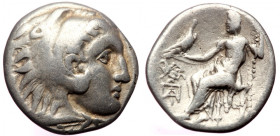 Kingdom of Macedon, AR drachm (Silver, 16,8 mm, 4,06 g), in the name and types of Alexander III, Teos, 310-301 BC.