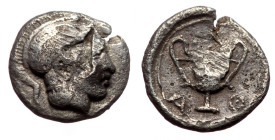 Lesbos, Methymna AR Obol (Silver, 0.51g, 8mm) ca 450-379 BC