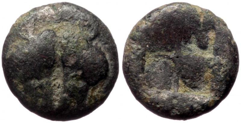 Lesbos, uncertain. Bl Obol (Silver, 0,99g, 9mm) ca 500-450 BC Lesbos, uncertain....