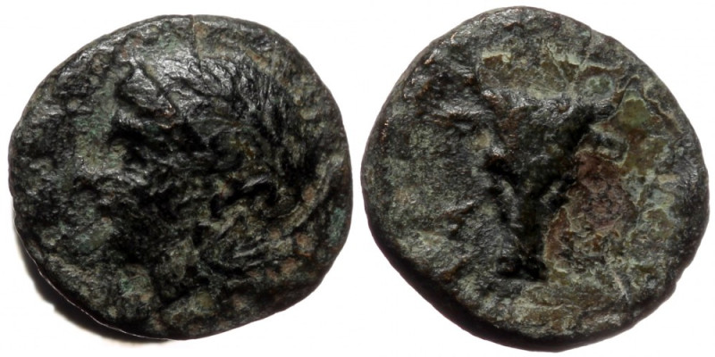 Troas, Assos AE (Bronze, 1.13g, 10mm) 400-241 BC. Troas, Assos AE (Bronze, 1.13g...