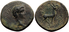 Phrygia, Apameia, AE (Bronze, 16,3 mm, 2,89 g), in the name of Germanicus, father of Gaius, 14-19.