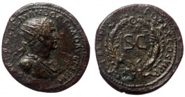 Trajan (98-117) AE semis (Bronze, 24mm, 6.40g) Struck at Rome for circulation in Syria, 116 AD. Obv: IMP CAES NER TRAIAN