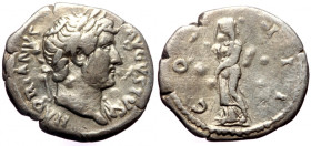 Hadrian (117-138) AR Denarius (Silver, 2.65g, 19mm) Rome, 125-128.