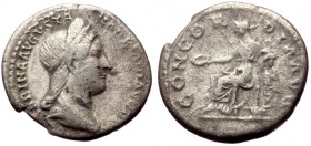 Vibia Sabina Augusta (128-136) AR denarius (Silver, 3.40g, 19 mm) Rome