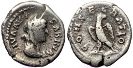 Diva Sabina AR Denarius (Silver, 2.72g, 19mm) Rome, ca AD 137