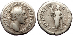 Antoninus Pius (138-161) AR Denarius (Silver, 2.69g, 17mm) Rome, 159-160.