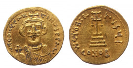 CONSTANS II (641-668). AV Solidus (Gold, 4.39g, 20mm) Constantinople.