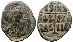 Anonymous, attributed to Romanus III (1028-1034) AE follis (Bronze, 32mm, 10.37g) Constantinople mint, ca. 1028-1034.