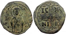 Anonymous, attributed to Michael IV (1034-1041) AE Follis (Bronze, 6.45g, 29mm) Constantinople