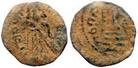 Islamic, Umayyad Caliphate (Arab-Byzantine coinage) 'Abd al-Malik ibn Marwan (AH 65-86 / AD 685-705). Æ Fals (Bronze, 2