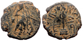 Islamic, Umayyad Caliphate (Arab-Byzantine coinage). 'Abd al-Malik ibn Marwan. (AH 65-86 / AD 685-705) Æ Fals (Bronze, 1