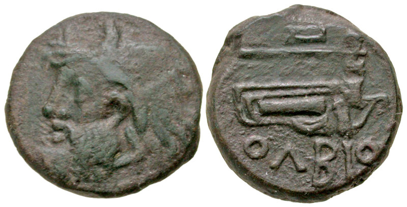 "Skythia, Olbia. civic issue. 260-250 B.C. AE 23 (22.5 mm, 10.84 g, 9 h). Bearde...