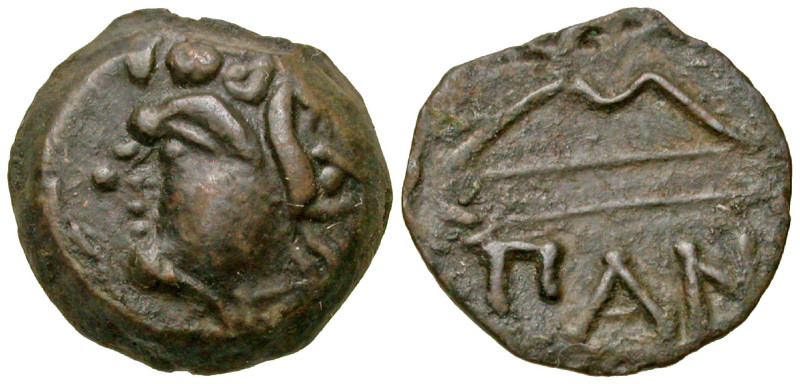 "Cimmerian Bosporos, Pantikapaion. Circa 325-310 B.C. AE 14 (14.3 mm, 2.48 g, 2 ...