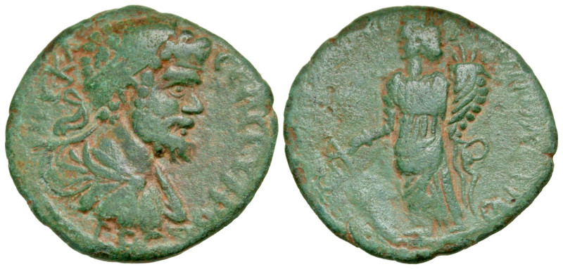 "Phrygia, Hadrianopolis Sebaste. Septimius Severus. A.D. 193-211. AE 22 (21.7 mm...
