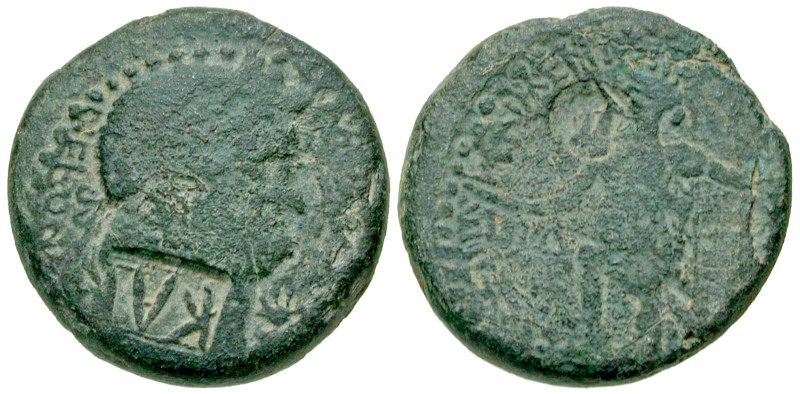 "Samaria, Caesarea Maritima. Nero. A.D. 54-68. AE 22 (21.5 mm, 9.69 g, 12 h). Da...