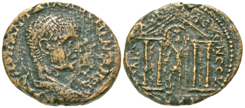 "Samaria, Neapolis. Diadumenian. As Caesar, A.D. 217-218. AE 23 (23.4 mm, 6.73 g...