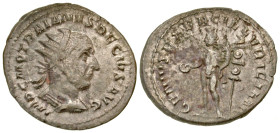 "Trajan Decius. A.D. 249-251. AR antoninianus (22.83 mm, 3.62 g, 11 h). Rome mint, struck A.D. 250/1. IMP C M Q TRAIANVS DECIVS AVG, radiate, draped a...