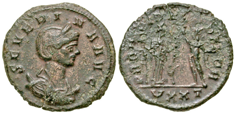 "Severina. Augusta, A.D. 270-275. AE antoninianus (21. 7 mm, 3.34 g, 6 h). Ticin...
