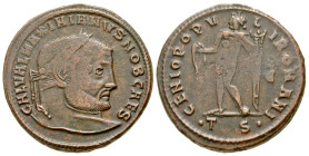 "Galerius. As Caesar, A.D. 293-305. AE follis (27.4 mm, 10.81 g, 12 h). Thessalonica mint, A.D. 302-303. GAL VAL MAXIMIANVS NOB CAES, laureate head ri...
