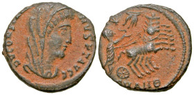 "Divus Constantine I. Died A.D. 337. AE 3/4 (14.5 mm, 1.39 g, 11 h). Antioch mint , Struck A.D.337-340. DV CONST[ANTI]-NVS P T AVGG, veiled head of De...