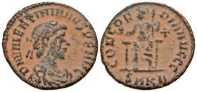 "Valentinian II. A.D. 375-392. AE 3 (18.5 mm, 1.84 g, 7 h). Cyzicus mint, Struck A.D. 379-383. D N VALENTINIANVS P F AVG, rosette-diademed, draped and...