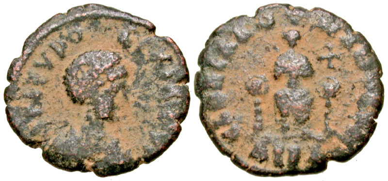 "Aelia Eudoxia. Augusta, A.D. 400-404. AE 3 (16.9 mm, 1.98 g, 6 h). Alexandria m...
