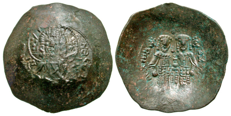 "Alexius III Angelus-Comnenus. 1195-1203. BI aspron trachy (28.2 mm, 4.23 g, 6 h...