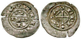"Italy, Brescia. Commune. 1186-1337. BI denaro scodellato (16.9 mm, .71 g, 4 h). In the name of Frederico I, 1st period, 1186-1254. + BRI·SIA, small c...