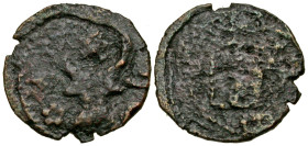 "Moldavia. Alexandru cel Bun (the Kind). 1400-1432. BI half gross (14.2 mm, .64 g). Facing bukranion flanked by rosette and crescent, star between hor...
