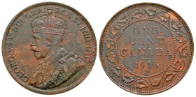 "Canada. 1 cent. 1916. VF, mottled patina, somewhat rough. "