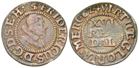 "German States, Schleswig-Holstein-Gottorp. Fredrik III. 1616-1659. AR 1/16 reichs thaler (18.6 mm, 1.46 g, 10 h). 1624. Not in KM. Lustrous VF. 

E...