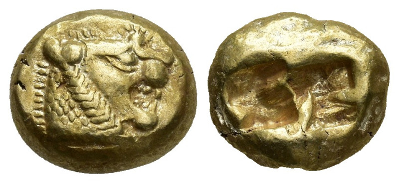Kingdom of Lydia. Alyattes. 605-561 BC (traditional). EL Trite,(12.5mm, 4.78 g)....