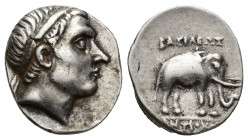 SELEUKID KINGS of SYRIA. Antiochos III ‘the Great’. 222-187 BC. AR Drachm (17mm, 4.5 g). Apameia on the Orontes mint(?). Diademed head right / Elephan...