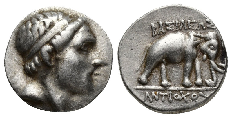 SELEUKID KINGS of SYRIA. Antiochos III ‘the Great’. 222-187 BC. AR Drachm (16mm,...
